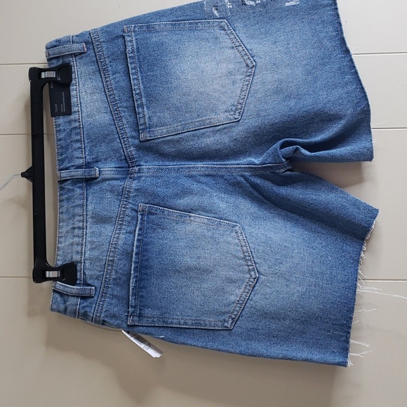 Numero Tulum High Rise Relaxed Mid Thigh Shorts Vintage Blue 27 - Picture 5 of 6